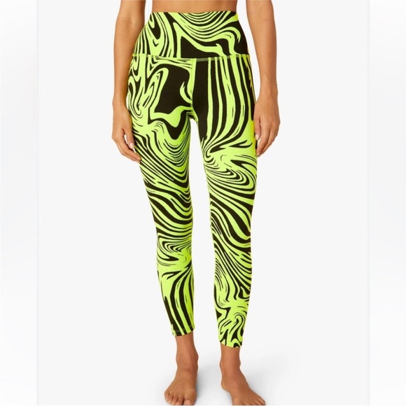 Beyond Yoga High Waist Midi Leggings Matcha Green Swirl - Picture 2 of 8